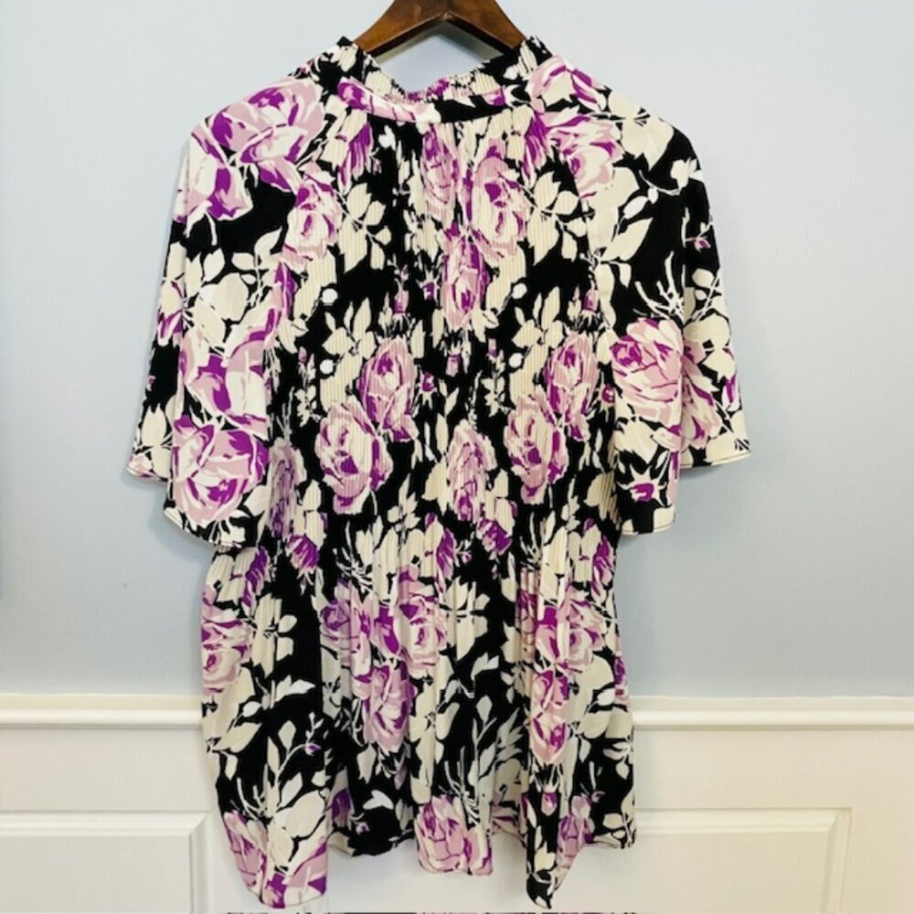 Lauren Ralph Lauren Floral Ruffled Flutter Sleeve Corpcore Blouse Plus NWT 3X - Picture 7 of 10